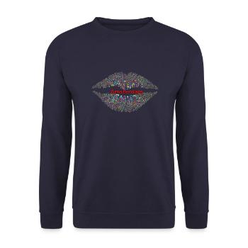 Love Amsterdam - Unisex Pullover - Navy - Vorne - Alina (178cm) & Michal (187cm)