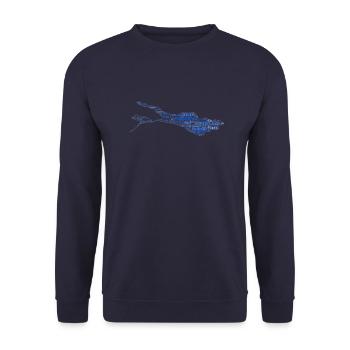 Bodensee | Wolke - Unisex Pullover - Navy - Vorne - Alina (178cm) & Michal (187cm)