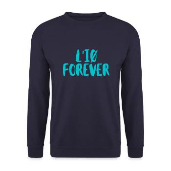 IØ, série Ile d'Oléron - Sweat-shirt Unisexe - marine - Devant - Alina (178cm) & Michal (187cm)