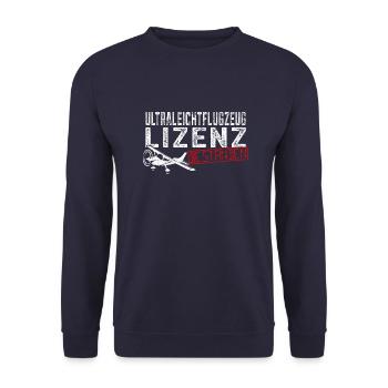 Ultraleichtflugzeug Lizenz bestanden Pilot - Unisex Pullover - Navy - Vorne - Alina (178cm) & Michal (187cm)