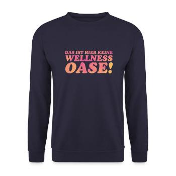 Job, Harte Arbeit, Firma, Arbeiter, Team,Werkstatt - Unisex Pullover - Navy - Vorne - Alina (178cm) & Michal (187cm)
