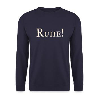 Ruhe ! - Unisex Pullover - Navy - Vorne - Alina (178cm) & Michal (187cm)