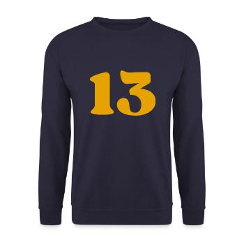 13 - Unisex Sweatshirt - navy - Front - Alina (178cm) & Michal (187cm)