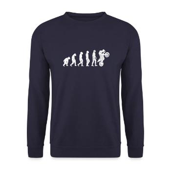 Moto Moto Moto Motocross Moto Fan - Sweat-shirt Unisexe - marine - Devant - Alina (178cm) & Michal (187cm)