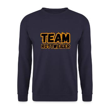 Team Rottweiler - Unisex Pullover - Navy - Vorne - Alina (178cm) & Michal (187cm)