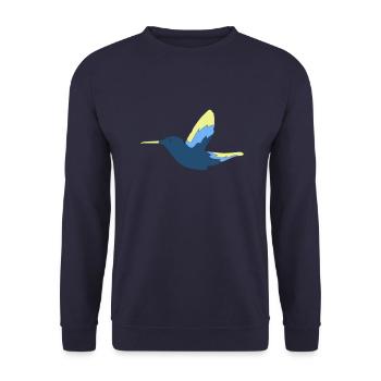 Colibri Oiseau - Sweat-shirt Unisexe - marine - Devant - Alina (178cm) & Michal (187cm)