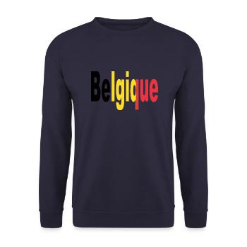 Belgique - Zeigen Sie Ihre Liebe zu Belgien - Unisex Pullover - Navy - Vorne - Alina (178cm) & Michal (187cm)
