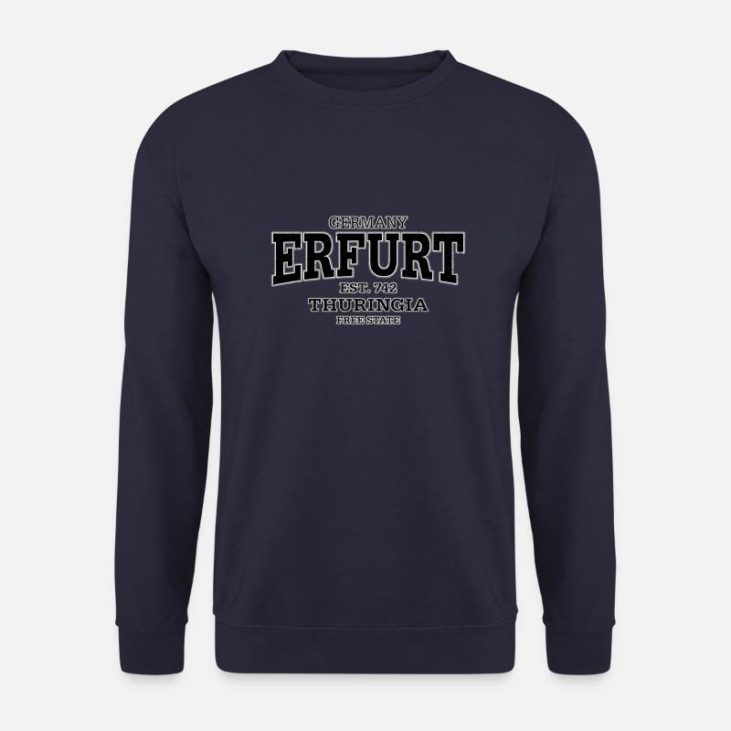 Erfurt Thüringen (black oldstyle) - Unisex Pullover - Navy