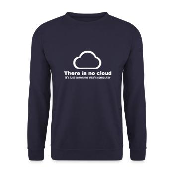 There is no cloud just someone else's computer - Unisex Pullover - Navy - Vorne - Alina (178cm) & Michal (187cm)