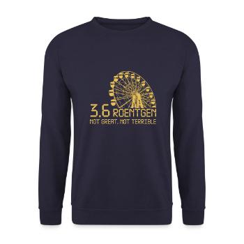 Not great not terrible Chernobyl Radiation - Unisex Sweatshirt - navy - Front - Alina (178cm) & Michal (187cm)