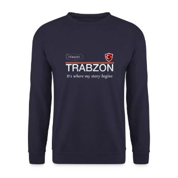 Trabzon - Unisex Pullover - Navy - Vorne - Alina (178cm) & Michal (187cm)