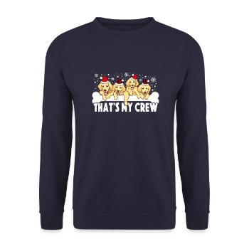 That's my Crew Labbi Welpe Labrador liebhaber - Unisex Pullover - Navy - Vorne - Alina (178cm) & Michal (187cm)