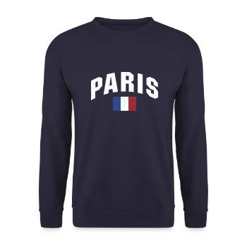 Französisch Paris Frankreich Franzose - Unisex Pullover - Navy - Vorne - Alina (178cm) & Michal (187cm)