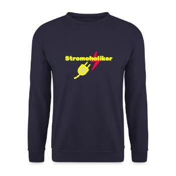 Stromoholiker1 - Unisex Pullover - Navy - Vorne - Alina (178cm) & Michal (187cm)