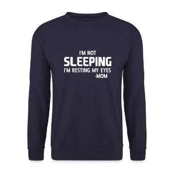 Ich Schlafe Nicht Vintage Ich Ruhe Nur Meine Augen - Unisex Pullover - Navy - Vorne - Alina (178cm) & Michal (187cm)