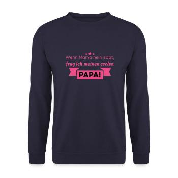 Babysprüche - Unisex Pullover - Navy - Vorne - Alina (178cm) & Michal (187cm)