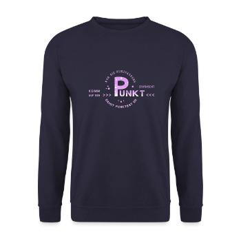 zum Punkt kommen - Unisex Pullover - Navy - Vorne - Alina (178cm) & Michal (187cm)