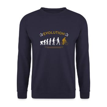 Evolution Bike Bike Gift - Unisex Sweatshirt - navy - Front - Alina (178cm) & Michal (187cm)