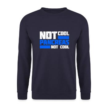 Pas cool Pancréas Pas cool - Chemise pour diabète de type 1 - Sweat-shirt Unisexe - marine - Devant - Alina (178cm) & Michal (187cm)