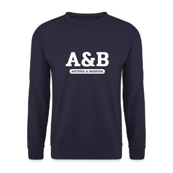 Antigua and Barbuda - St John's - West Indies - Unisex Sweatshirt - navy - Front - Alina (178cm) & Michal (187cm)