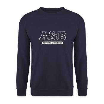 Antigua and Barbuda - St John's - West Indies - Unisex Sweatshirt - navy - Front - Alina (178cm) & Michal (187cm)