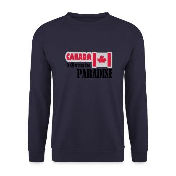 canada est allemand pour le paradis - Sweat-shirt Unisexe - marine - Devant - Alina (178cm) & Michal (187cm)