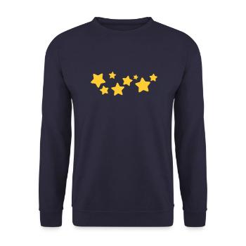sterne 1 - Unisex Pullover - Navy - Vorne - Alina (178cm) & Michal (187cm)