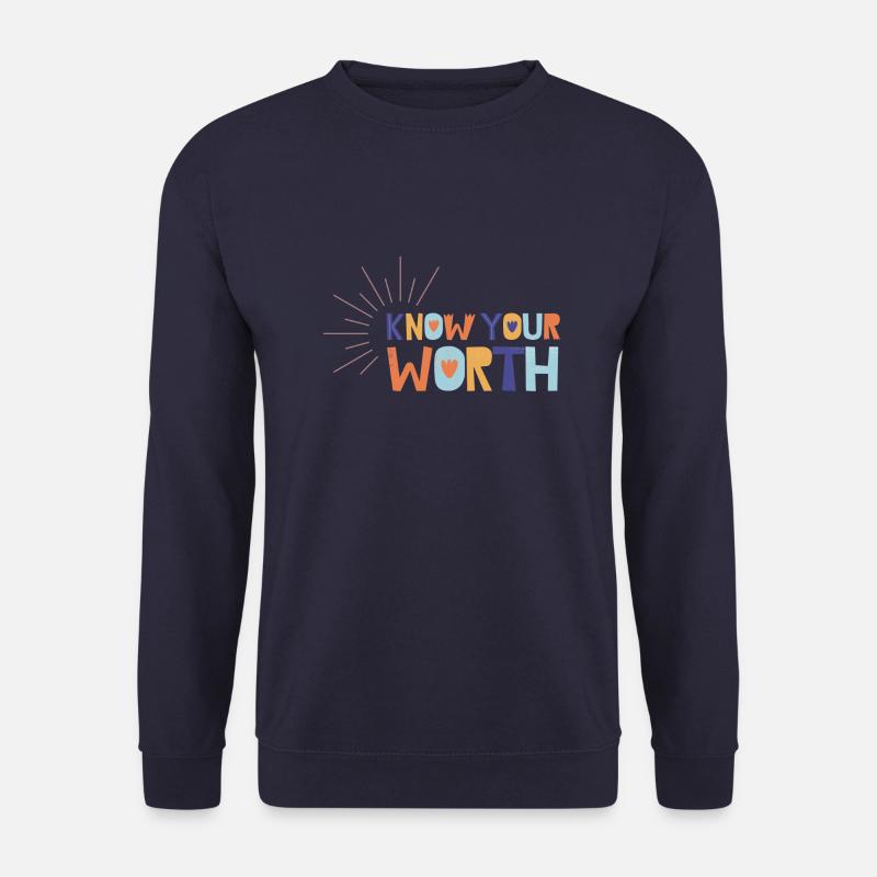 Know Your Worth - Unisex Sweatshirt - navy
