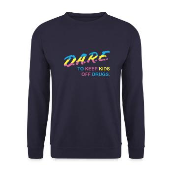 Atlanta Darius wagt es, Kinder von Drogen fernzuhalten. Ablehnen - Unisex Pullover - Navy - Vorne - Alina (178cm) & Michal (187cm)