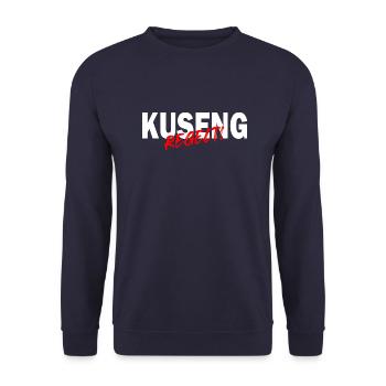 KUSENG - Unisex Pullover - Navy - Vorne - Alina (178cm) & Michal (187cm)