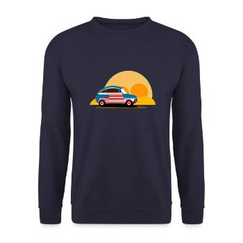 into the sunset - Unisex Sweatshirt - navy - Front - Alina (178cm) & Michal (187cm)