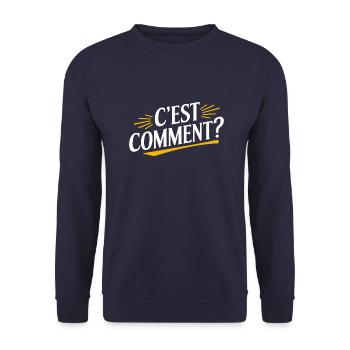 C'est comment ? - Sweat-shirt Unisexe - marine - Devant - Alina (178cm) & Michal (187cm)