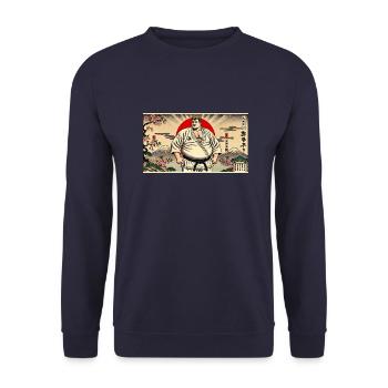 Karate MEISTER - Unisex Pullover - Navy - Vorne - Alina (178cm) & Michal (187cm)