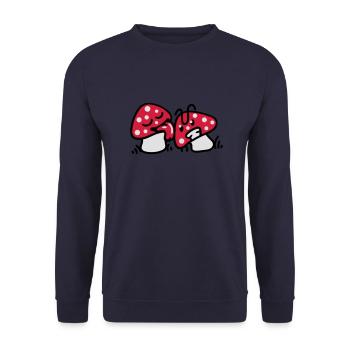 Drugs mushrooms - Unisex Sweatshirt - navy - Front - Alina (178cm) & Michal (187cm)
