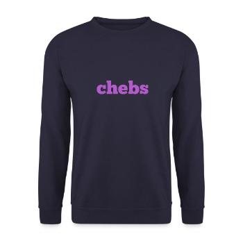 Chebs Slang Design - Unisex Sweatshirt - navy - Front - Alina (178cm) & Michal (187cm)