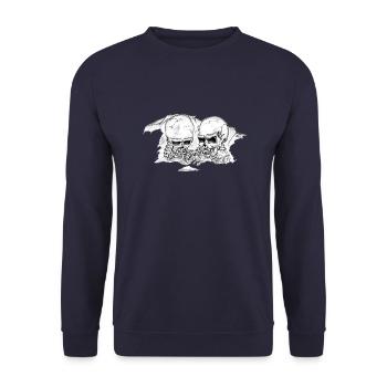 Till we die - Unisex Pullover - Navy - Vorne - Alina (178cm) & Michal (187cm)