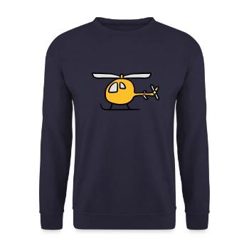 Comic Cartoon Kinder Heli Niedlich - Unisex Pullover - Navy - Vorne - Alina (178cm) & Michal (187cm)