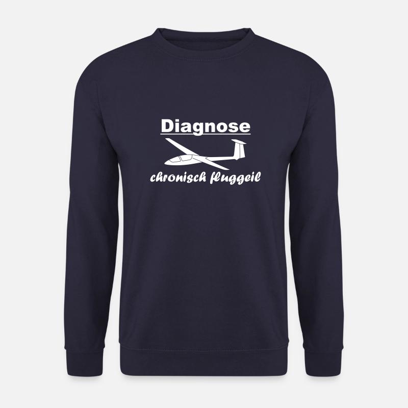 Diagnose Segelflieger Segelflugzeug lustig Pilot - Unisex Pullover - Navy