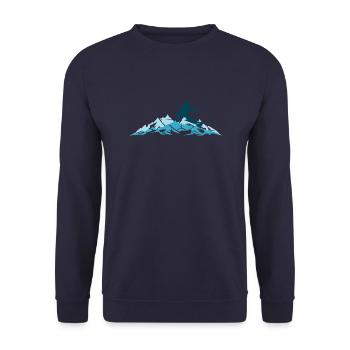 Winter - Skifahrer Berge Sport 2018 - Unisex Pullover - Navy - Vorne - Alina (178cm) & Michal (187cm)