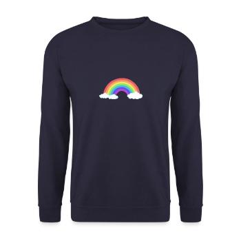 Regenbogen - Unisex Pullover - Navy - Vorne - Alina (178cm) & Michal (187cm)