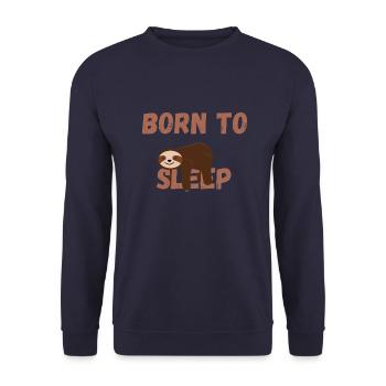 Né pour dormir Sloth Comic - Sweat-shirt Unisexe - marine - Devant - Alina (178cm) & Michal (187cm)