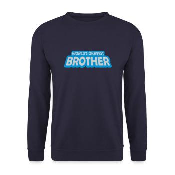 Texte Mondes ok Frère - Sweat-shirt Unisexe - marine - Devant - Alina (178cm) & Michal (187cm)