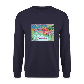 portofino,italie,port,mer,paysage,italie - Sweat-shirt Unisexe - marine - Devant - Alina (178cm) & Michal (187cm)