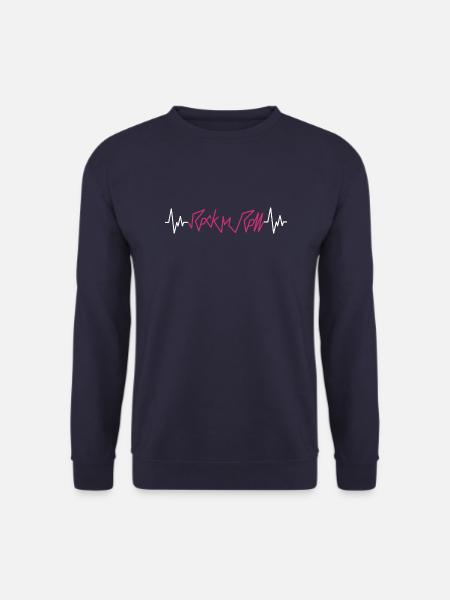 Rock N Roll | Heartbeat - Unisex Pullover - Navy