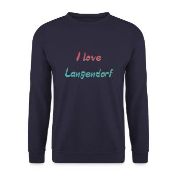 Langendorf - Unisex Pullover - Navy - Vorne - Alina (178cm) & Michal (187cm)