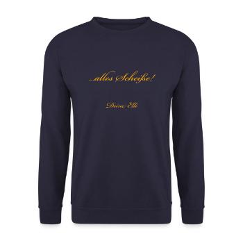 alles Scheiße! deine Elli - Unisex Pullover - Navy - Vorne - Alina (178cm) & Michal (187cm)