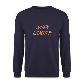 WHEN LAMBO FLAME - Unisex Sweatshirt - navy - Front - Alina (178cm) & Michal (187cm)