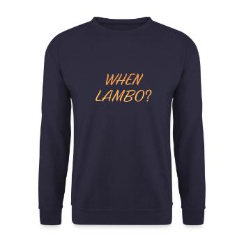 WHEN LAMBO ORANGE - Unisex Sweatshirt - navy - Front - Alina (178cm) & Michal (187cm)
