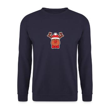 Rentier - Unisex Pullover - Navy - Vorne - Alina (178cm) & Michal (187cm)