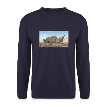 Arche Noah, Bibel, Religion - Unisex Pullover - Navy - Vorne - Alina (178cm) & Michal (187cm)